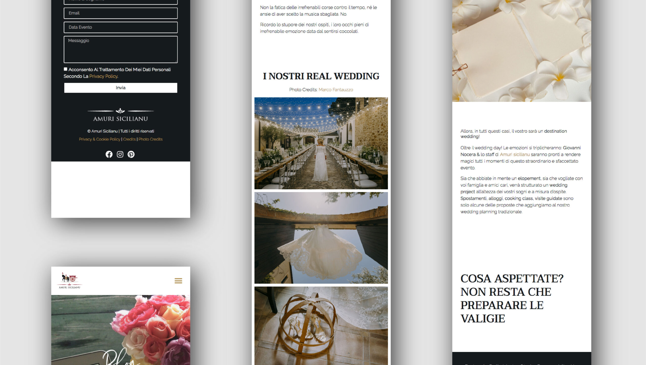 simone staffieri web graphic design - amuri sicilianu website design
